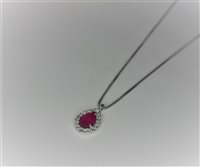 Collana Guerretta Gioielli Donna  Collana Punto Luce in Oro bianco Rubino 0.51 Ct GUERR165 - GUERR165